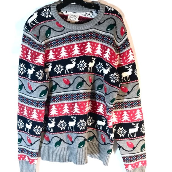 St. John's Bay Other - 100% Cotton Ugly Christmas Sweater Crew Neck Pullover Size Medium Unisex XMAS